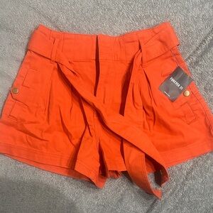 Forever 21 High Waist Orange Shorts